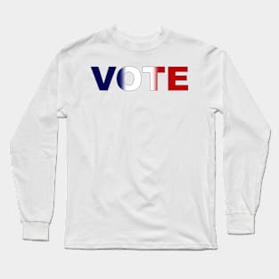 Vote Red White and Blue Soft Gradient Blend Long Sleeve T-Shirt